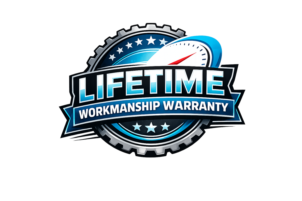 Lifetime workmanship warranty badge design